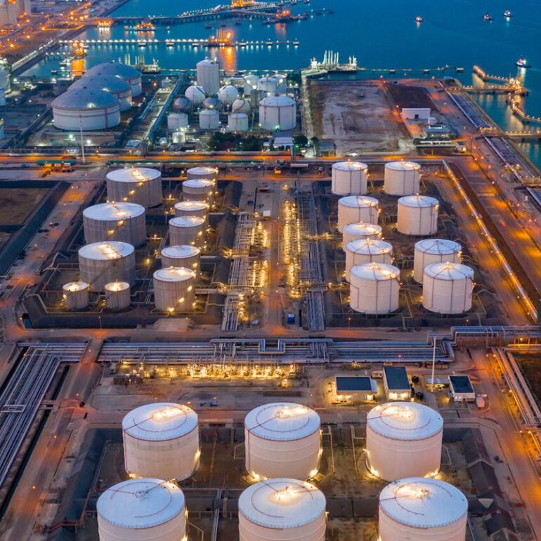 Tank storage facility for petroleum products at ECT Delta Terminal B.V